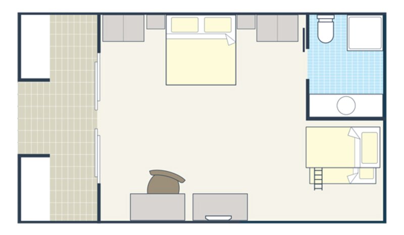 Room plan for Family rooms (ensuite shower)